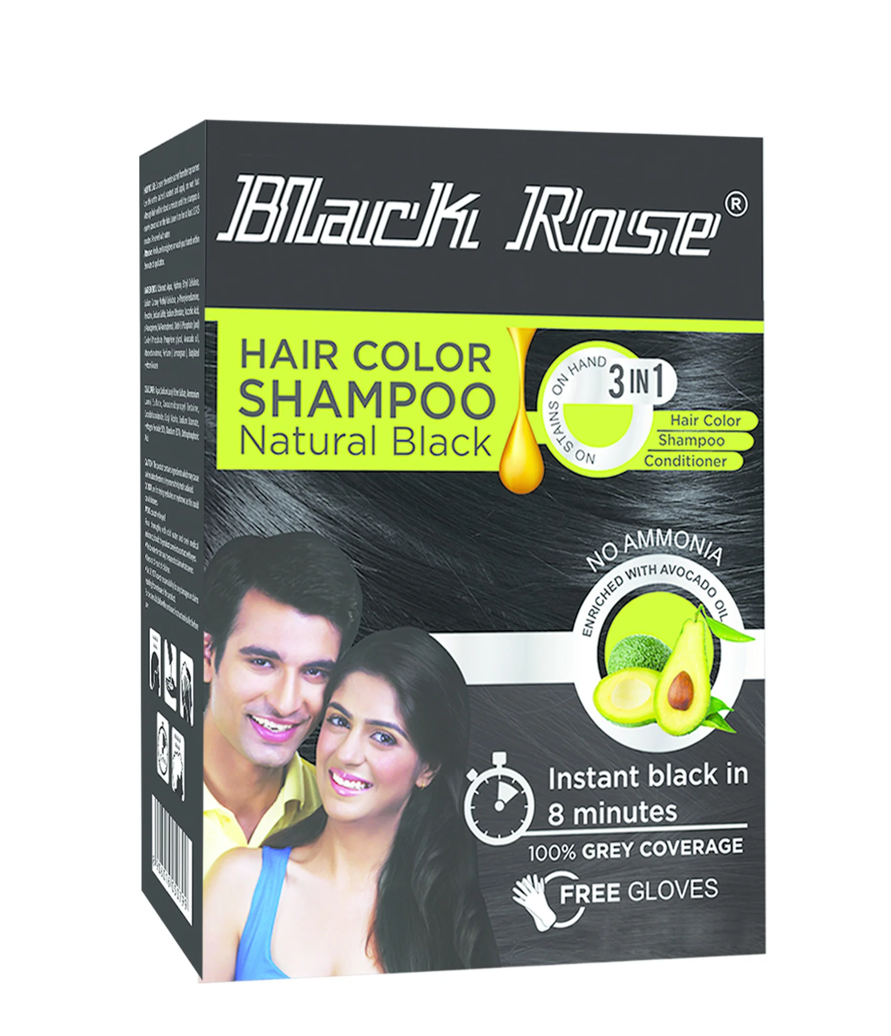 Henna Hair Colour Shampoo 15gm BLACK colour