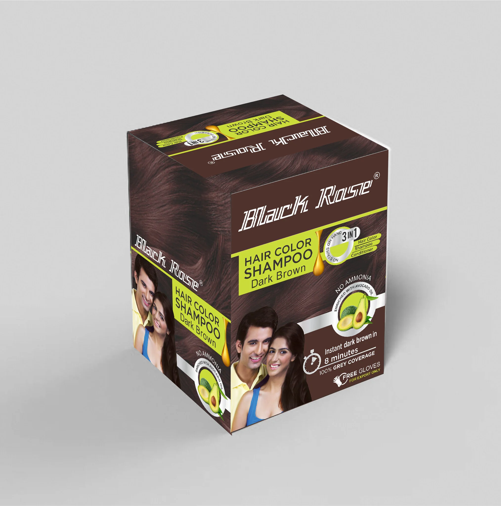 Henna Hair Colour Shampoo 15gm Dark Brown colour